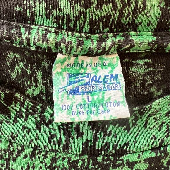 Vintage Boston Celtics AOP Salem Sports 1992 NBA Shirt Single Stitch Sleeve L - Picture 2 of 12